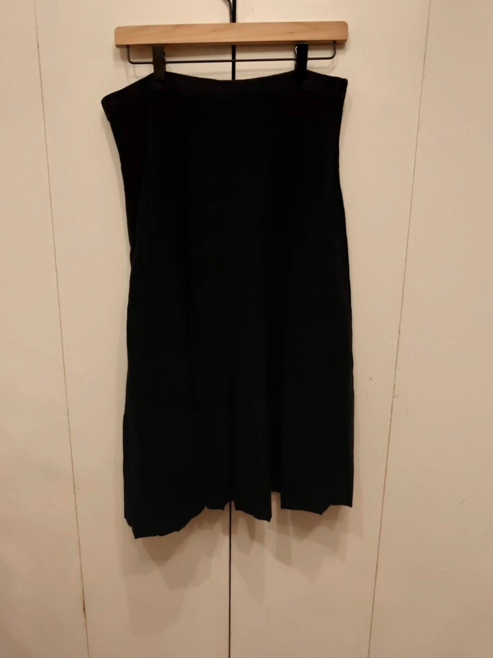 a new day black knit skirt XL ribbed texture